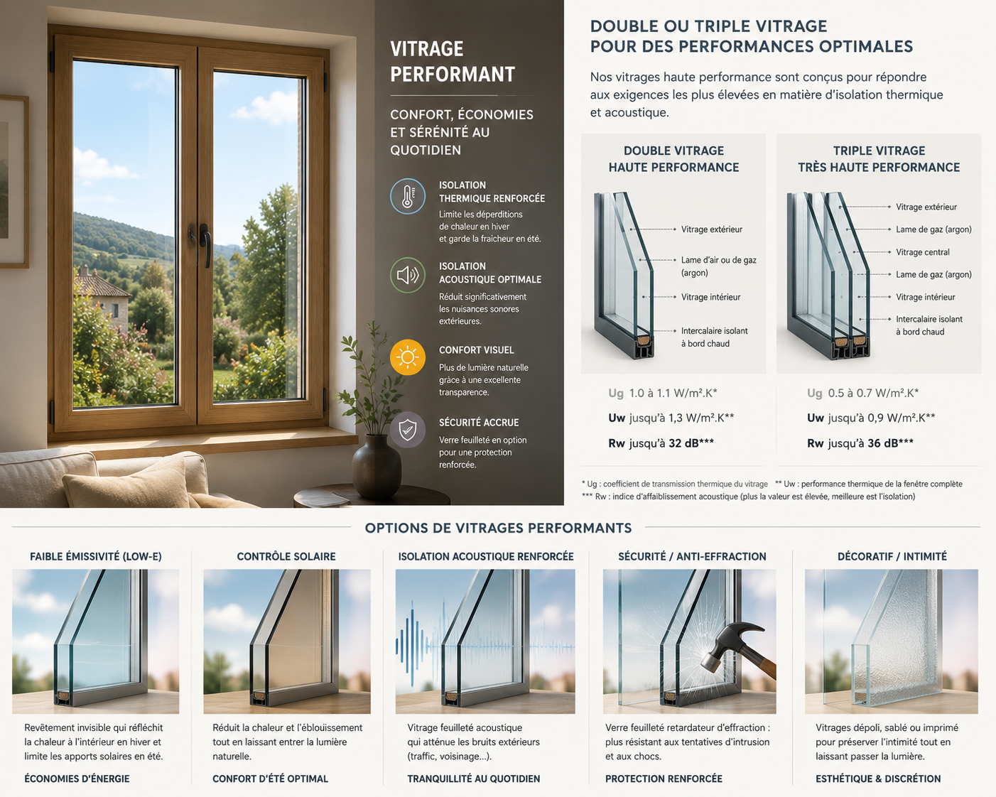 Vitrages performants